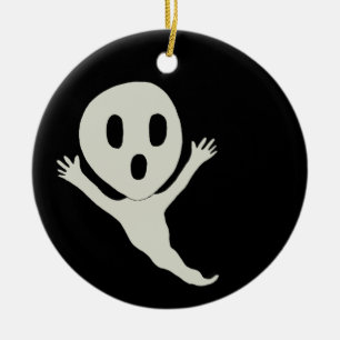 Chibi style ghost  ceramic tree decoration
