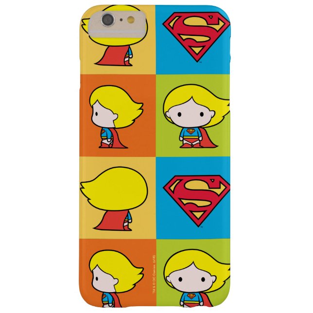 Chibi Supergirl Character Turnaround Case-Mate iPhone Case (Back)