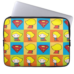 Chibi Supergirl Character Turnaround Laptop Sleeve