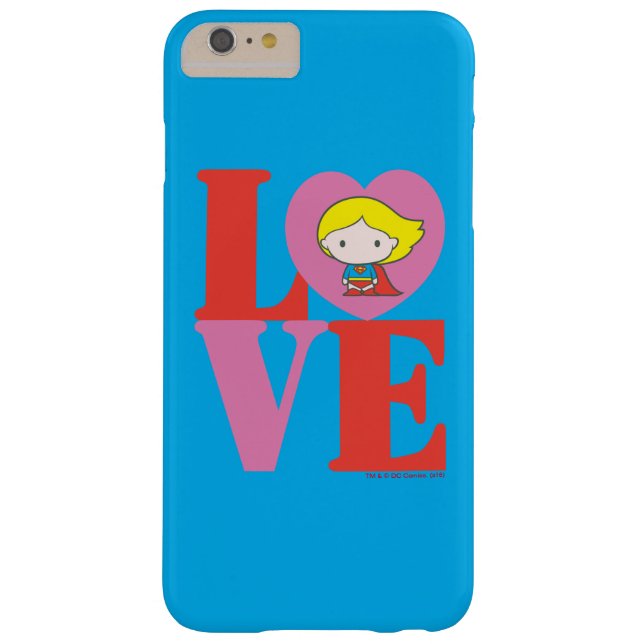 Chibi Supergirl LOVE Case-Mate iPhone Case (Back)
