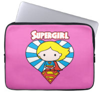 Chibi Supergirl Starburst Heart and Logo