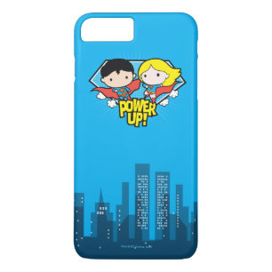 Chibi Superman & Chibi Supergirl Power Up! Case-Mate iPhone Case