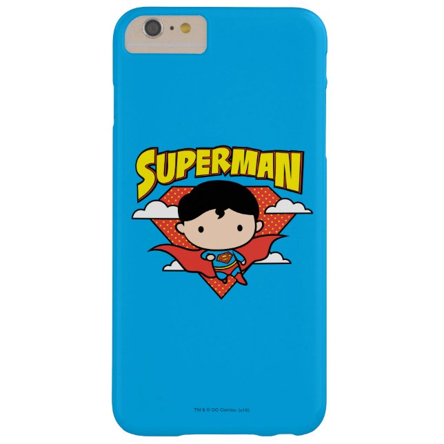 Chibi Superman Polka Dot Shield and Name Case-Mate iPhone Case (Back)