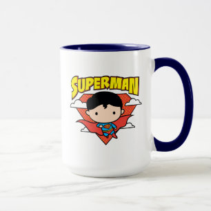 Chibi Superman Polka Dot Shield and Name Mug
