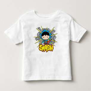 Chibi Superman Smashing Through Brick Wall Toddler T-Shirt