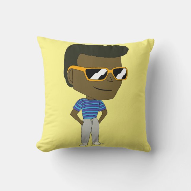 chibi  throw pillow (Front)
