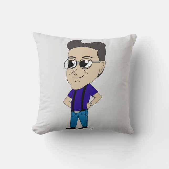 chibi  throw pillow (Front)