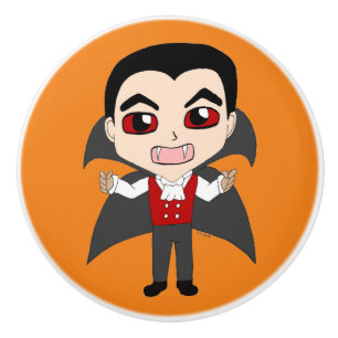 chibi vampire ceramic knob