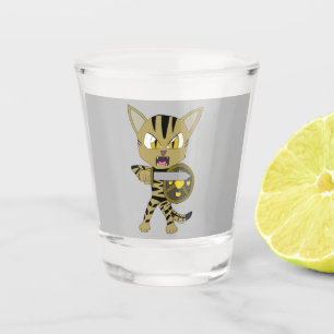 Chibi Warrior Cat Shot Glass