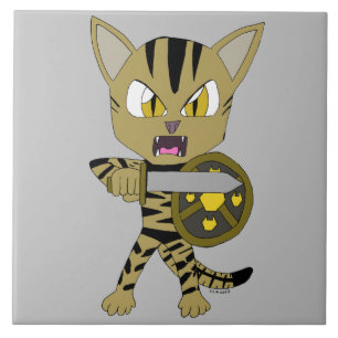 Chibi Warrior Cat Tile