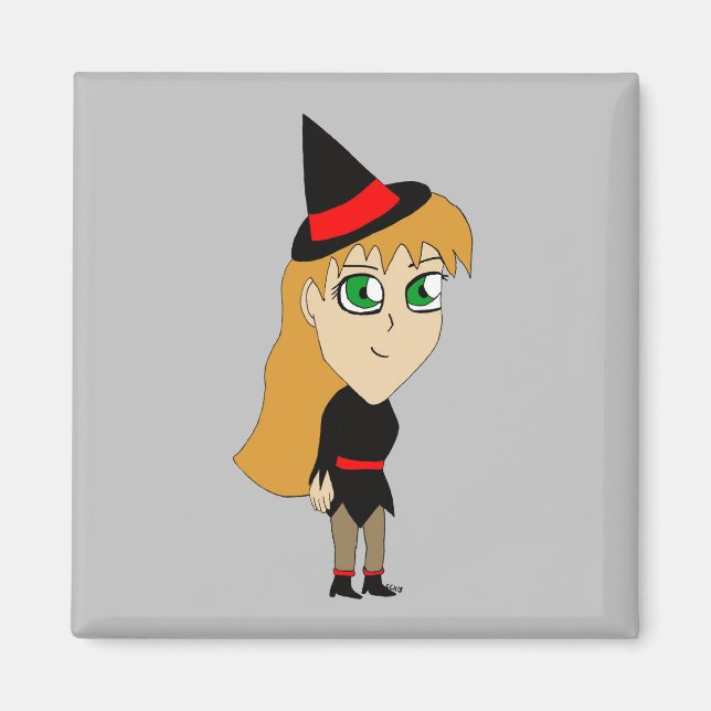 chibi witch  magnet (Front)