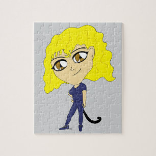 Chibi with a cat like tail jigsaw puzzle