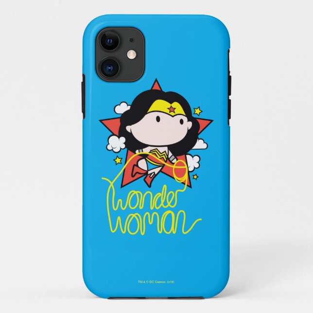 Chibi Wonder Woman Flying With Lasso Case-Mate iPhone Case (Back)