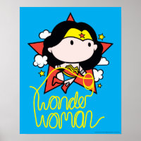 Chibi Wonder Woman Flying With Lasso