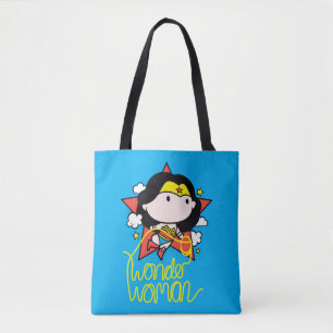 Chibi Wonder Woman Flying With Lasso Tote Bag