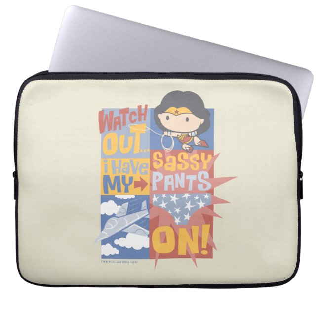 Chibi Wonder Woman | I Have My Sassy Pants On! Laptop Sleeve (Front)