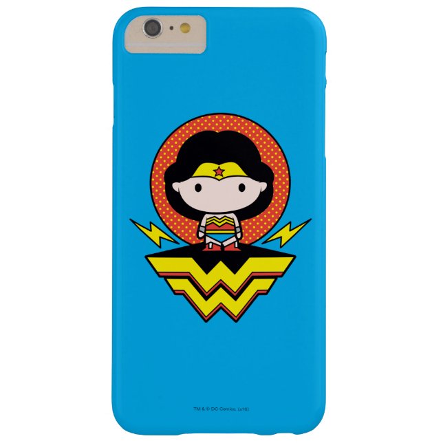 Chibi Wonder Woman With Polka Dots and Logo Case-Mate iPhone Case (Back)