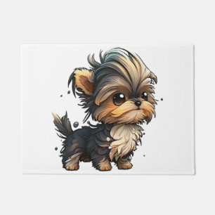 Chibi Yorkshire Terrier Doormat