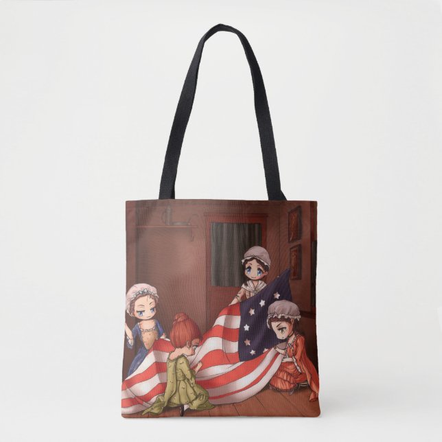 Chibicca's Classic Painting - Birth of the Flag Tote Bag (Front)