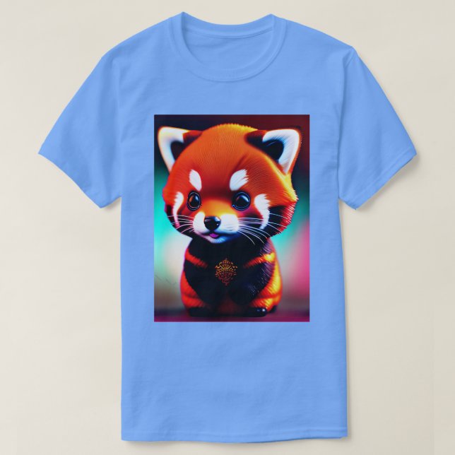 ChibiChibi Red Panda Fluffy T-Shirt (Design Front)