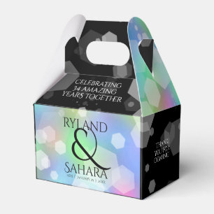 Chic 14th 24th 34th 43rd Opal Wedding Anniversary Favour Box
