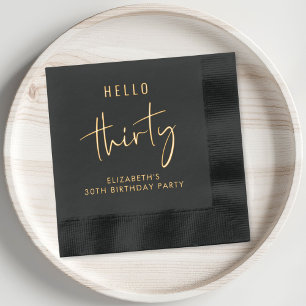 Chic 30th Birthday Party Foil Napkins