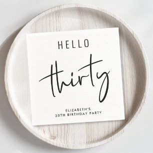 Chic 30th Birthday Party Napkin