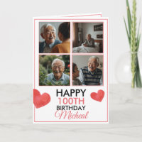 Chic 4 Photo Collage 100th Birthday