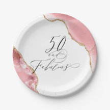 Chic 50 Fabulous Rose Gold Glitter Agate Script