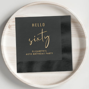 Chic 60th Birthday Party Foil Napkins