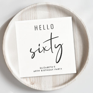 Chic 60th Birthday Party Napkin