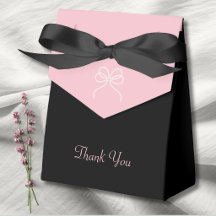 Chic 75th Gala Pink and Black Favor Boxes