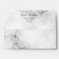 Chic 7 x 5 Marble Mailing Envelopes Return Address