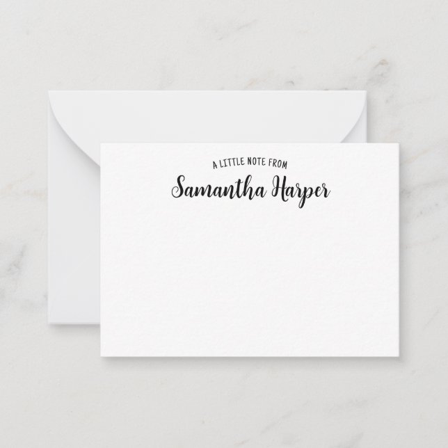 Chic A Little Note From Script Name Note  Card (Front)