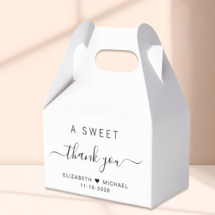 Chic A Sweet Thank You Wedding Favour Box