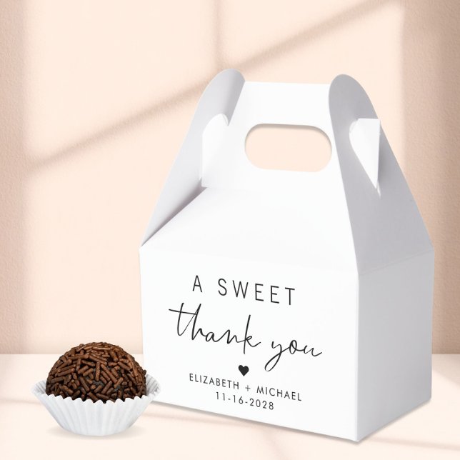 Chic A Sweet Thank You Wedding Favour Box (Creator Uploaded)