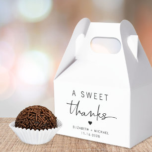 Chic A Sweet Thanks Wedding Favour Box