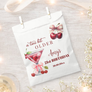 Chic A Tini Bit Older Cherry Martini 21st Birthday Favour Bags
