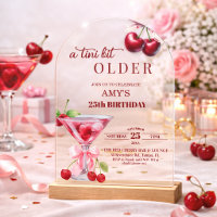 Chic A Tini Bit Older Cherry Martini 25th Birthday