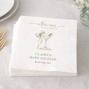 Chic A Tini One Elegant Baby Shower Napkin