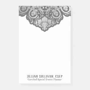 Chic Abstract Art Deco Grey Swirls Post-it Notes