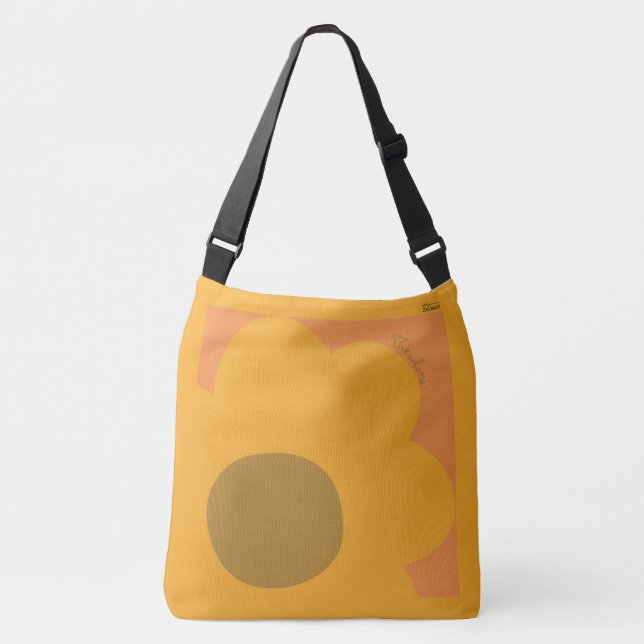 Chic Abstract Colourful Flower Crossbody Bag (Front)