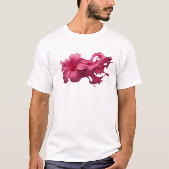 Chic ABSTRACT FLOWER Style Statement T-Shirt (Front)