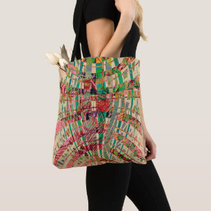 Chic Abstract Folk Style Bag For Shopping