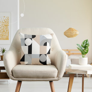 Chic Abstract Geometric Circles Sealess Pattern Cushion