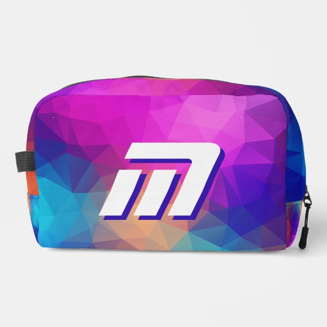 Chic Abstract Geometric Makeup Clutch & Travel  Dopp Kit (Front)