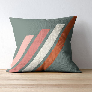 Chic Abstract Geometric Stripes Art Pattern Cushion