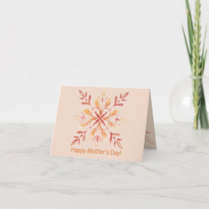 Chic Abstract Watercolor Flowers Mother’s Day Card