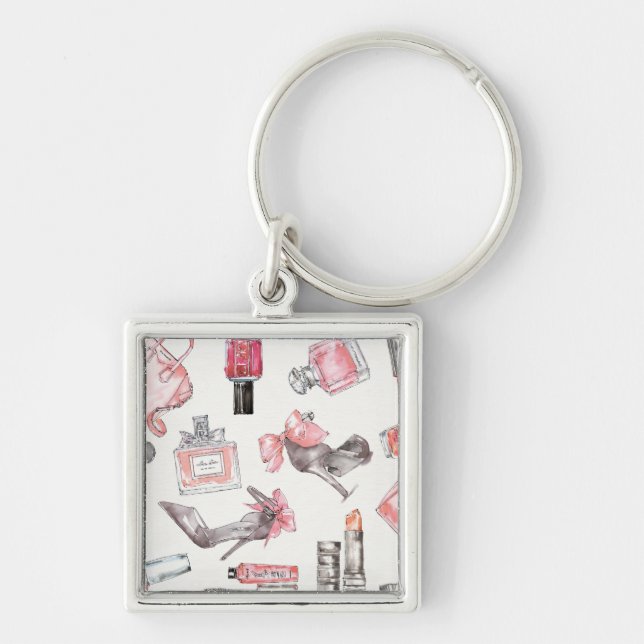 Chic Accents | Watercolor Fashion Key Ring (Front)