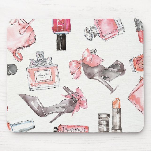 Chic Accents | Watercolor Fashion Mouse Pad (Front)